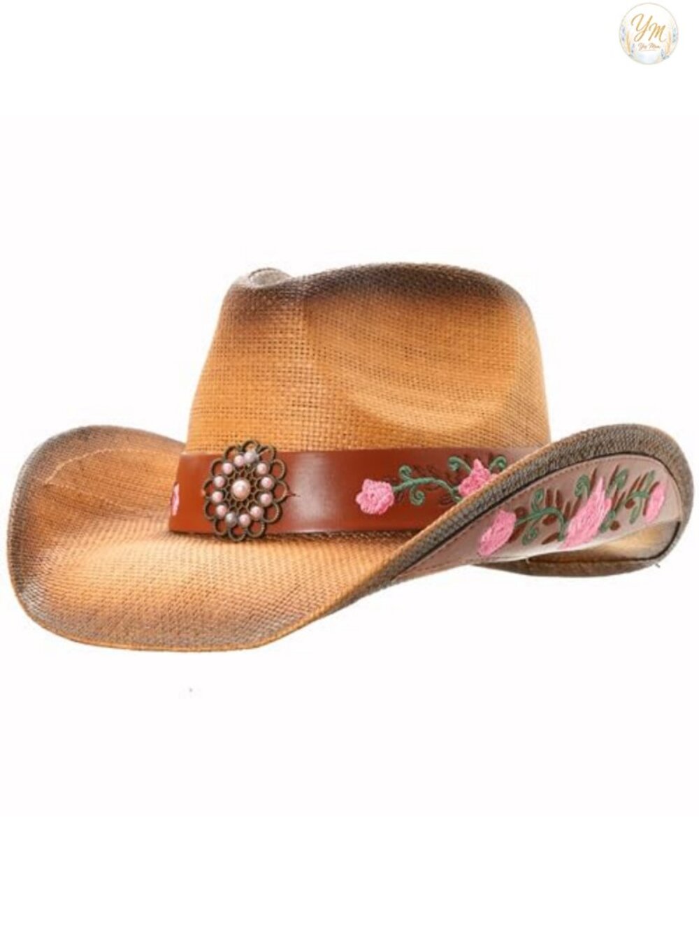 Woven Straw Cowboy Hat for Men Women Western Outback Sun Hat